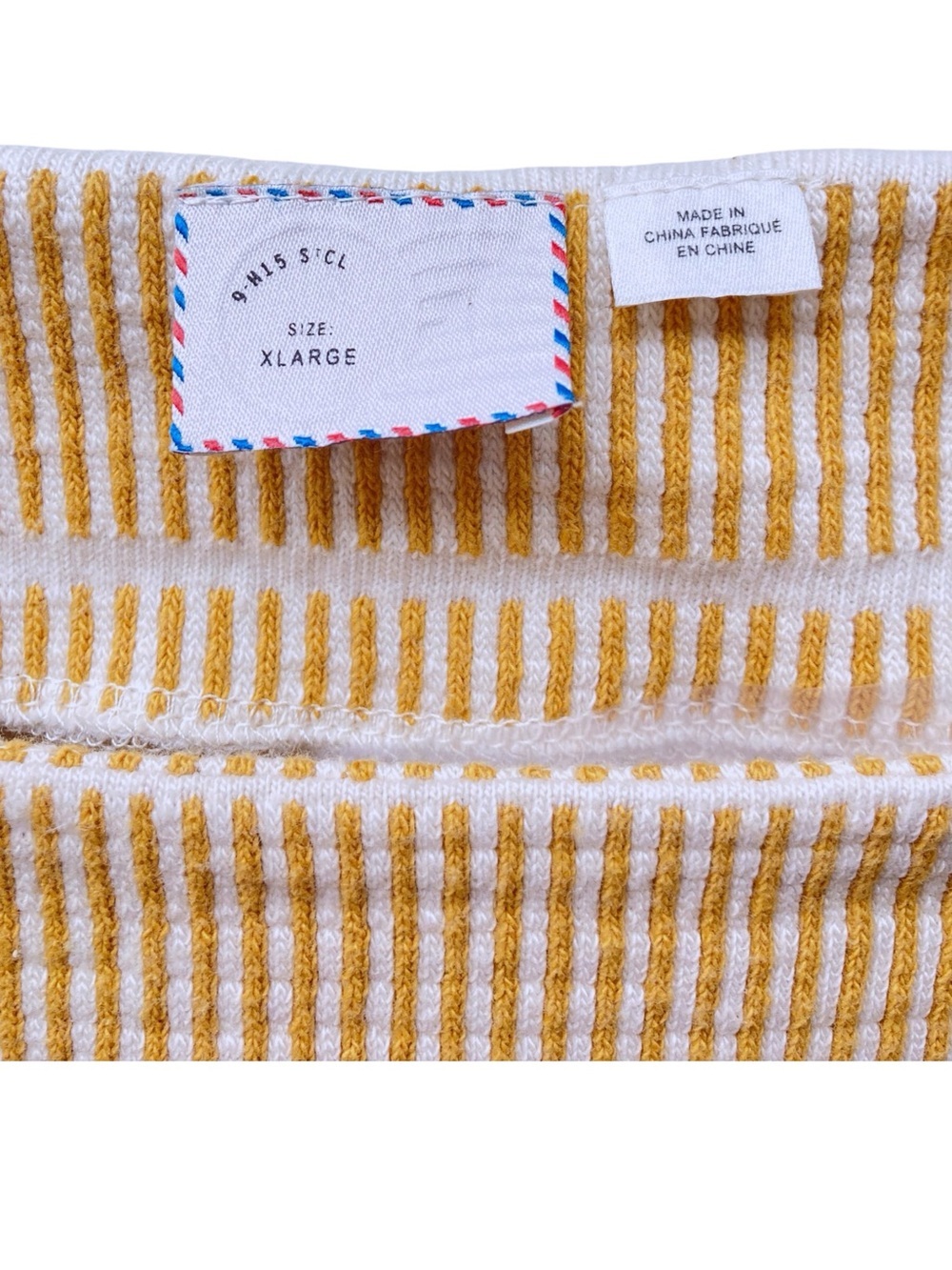 ANTHROPOLOGIE POSTMARK | Mustard Yellow Striped Knit Top | Size XL - Picture 6 of 12